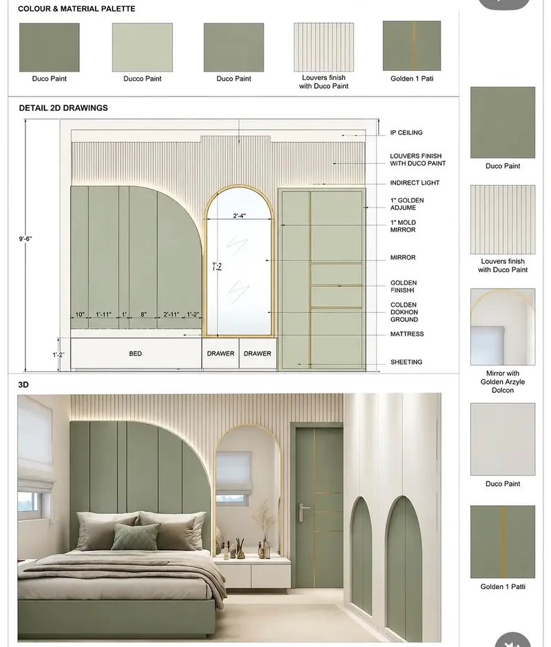 Customized Wall Designs by Sehgal Home Studio in Delhi NCR — detail
