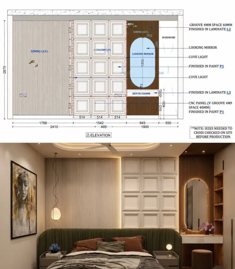 Bedroom interior design by Sehgal Home Studio in Delhi NCR — view 13