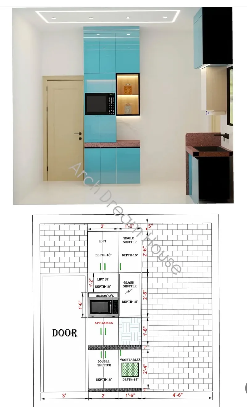 Modular kitchen design by Sehgal Home Studio in Delhi NCR — view 8