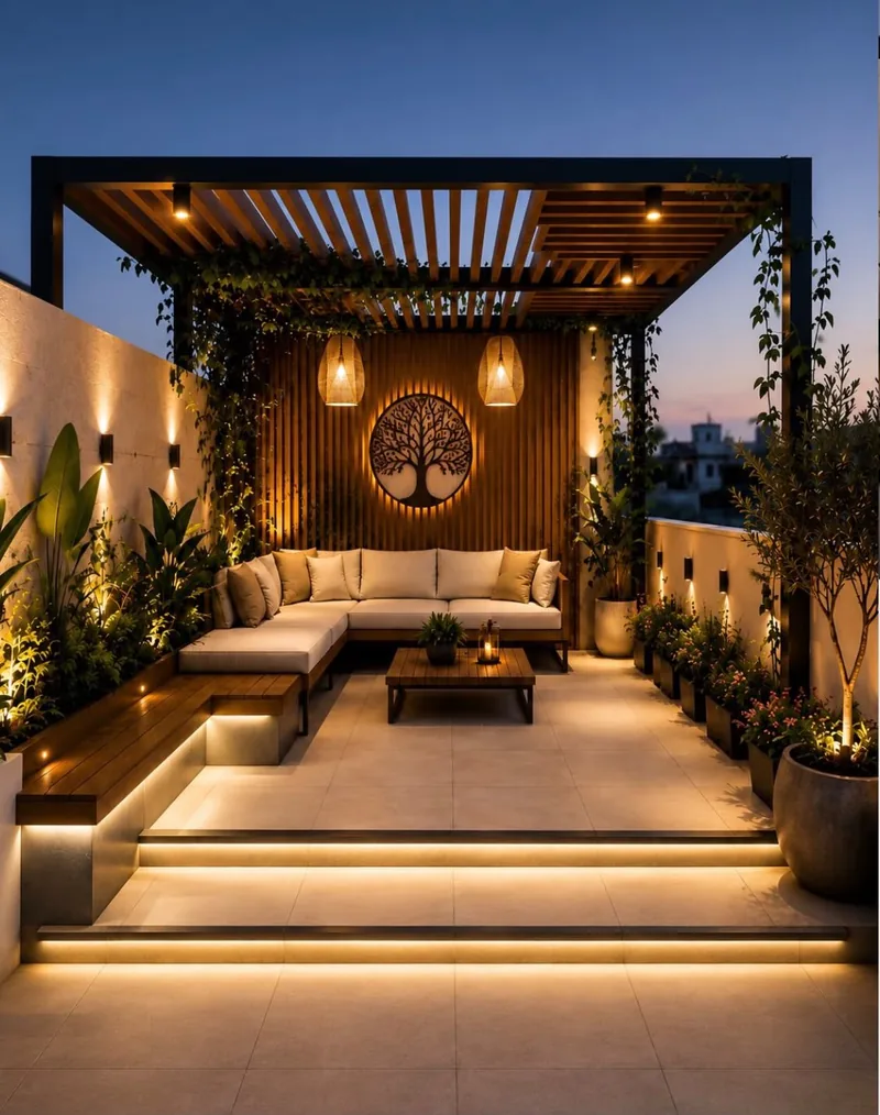 Terrace lounge and balcony design by Sehgal Home Studio in Delhi NCR — 3